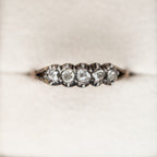 Antique Rosecut Diamond Five Stone Ring - LUXORIA VITA