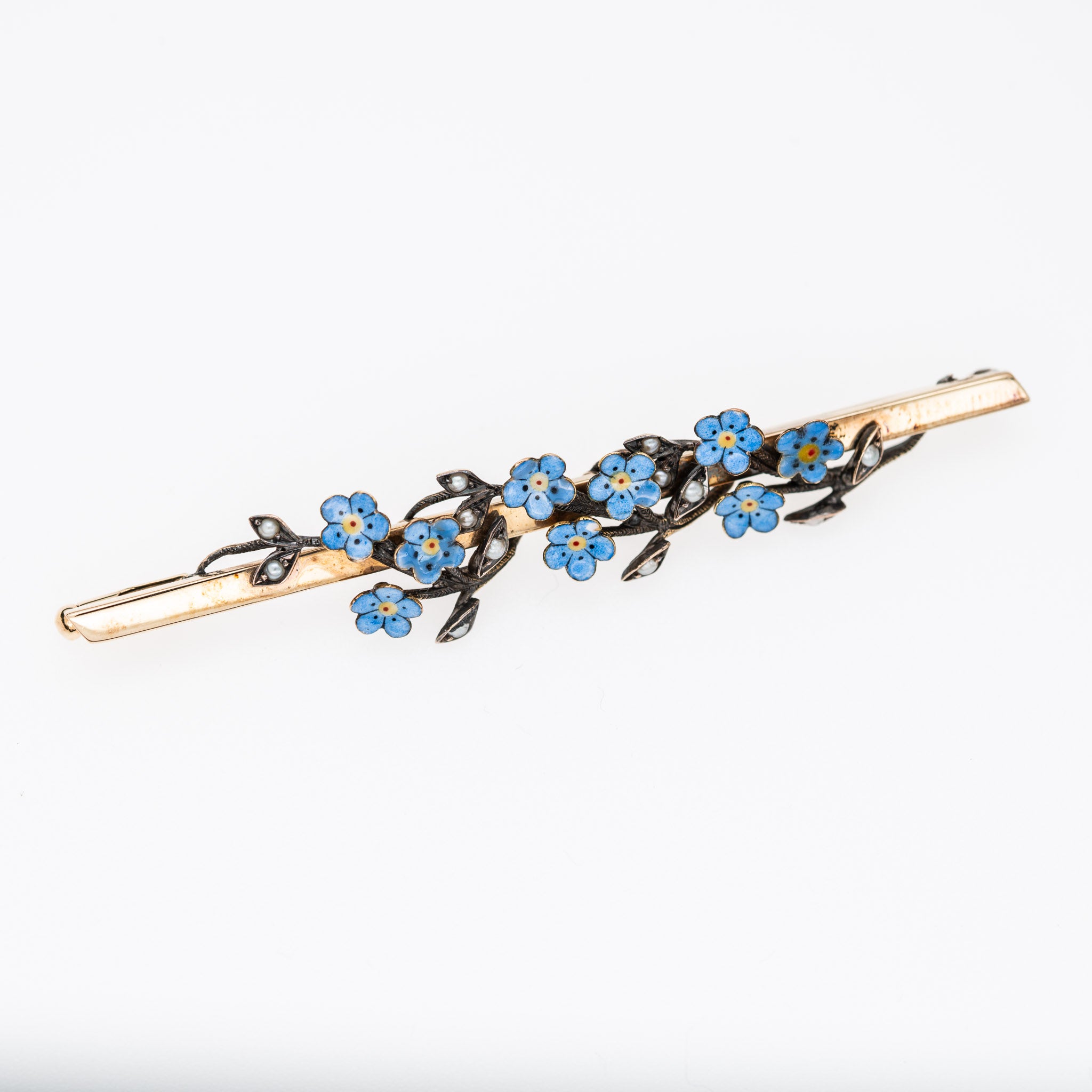 Art Deco Flower Enamel Brooch - LUXORIA VITA