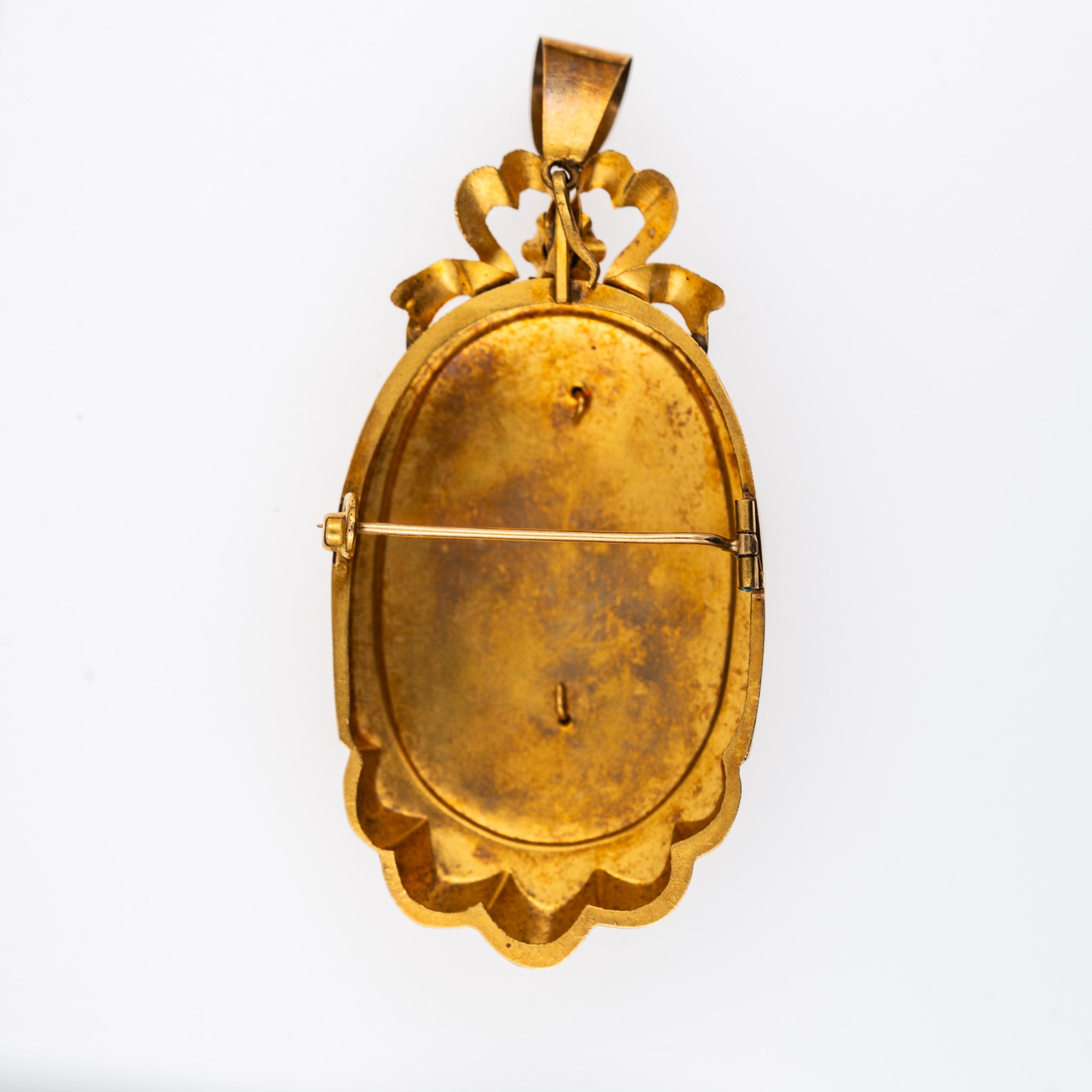 Victorian 1880's Dutch Vine Grape Pendant Brooch - LUXORIA VITA