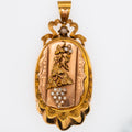 Victorian 1880's Dutch Vine Grape Pendant Brooch - LUXORIA VITA