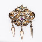 Early Victorian Diamond Ruby Brooch Pendant - LUXORIA VITA