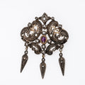 Early Victorian Diamond Ruby Brooch Pendant - LUXORIA VITA