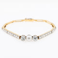 Art Deco Style 4.60ct Diamond Pearl Bracelet - LUXORIA VITA