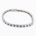 Art Deco Platinum Sapphire 5.00ct Diamond Bracelet - LUXORIA VITA