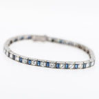 Art Deco Platinum Sapphire 5.00ct Diamond Bracelet - LUXORIA VITA