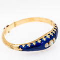 Victorian 18K Gold Guilloché Enamel Cuff Bracelet - LUXORIA VITA