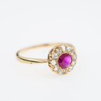 Antique Ruby Diamond Entourage Ring - LUXORIA VITA
