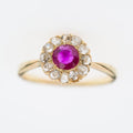 Antique Ruby Diamond Entourage Ring - LUXORIA VITA