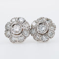 2.15ct Brilliant Diamond Earrings 14K white gold HRD Certed