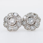 2.15ct Brilliant Diamond Earrings 14K white gold HRD Certed