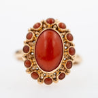 Dutch coral ring in 14K solid gold