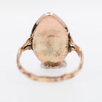 Georgian Rosecut Diamond Bristol Glass Monogram Ring J/S