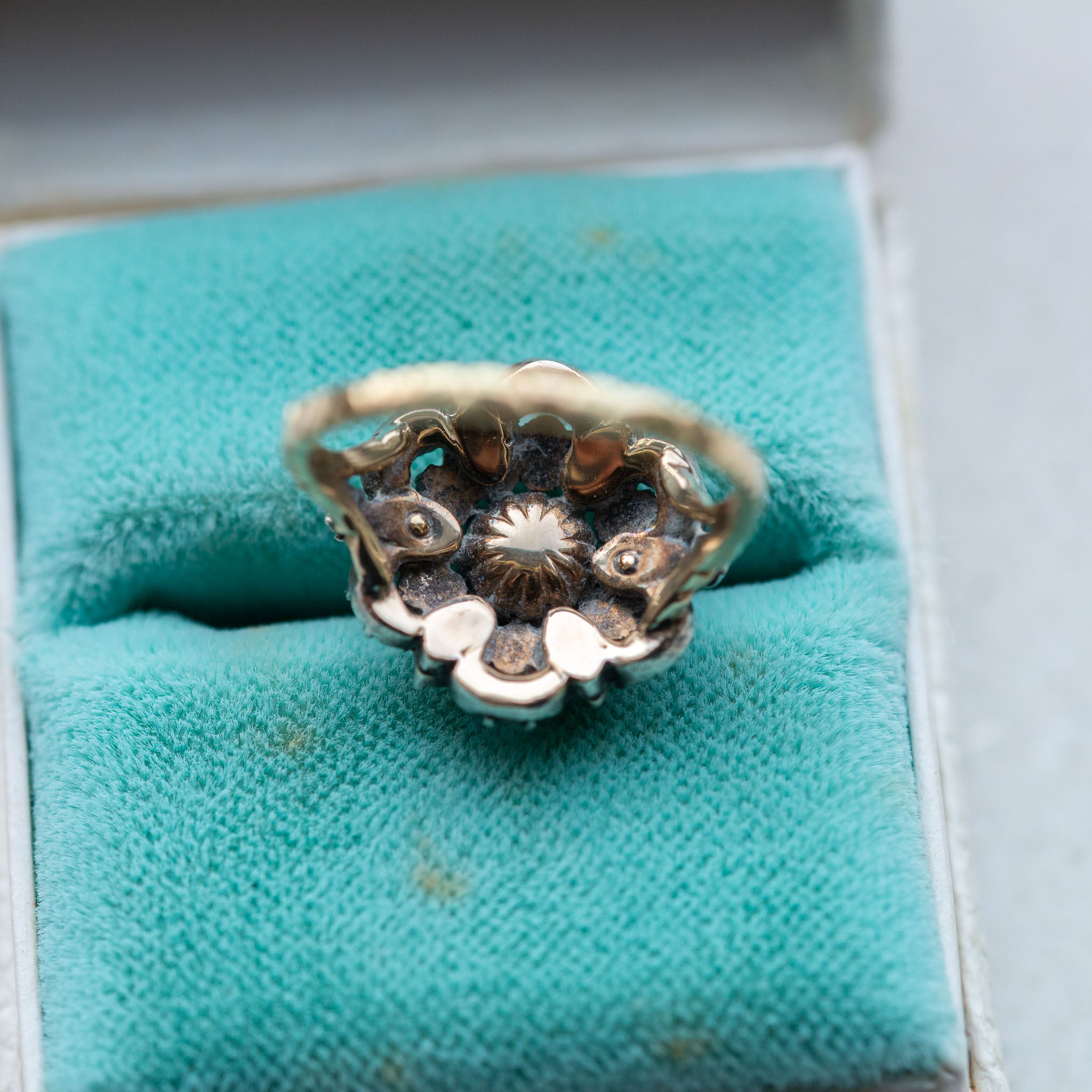 Rosecut Diamond Entourage Ring - Antique Castle Rings