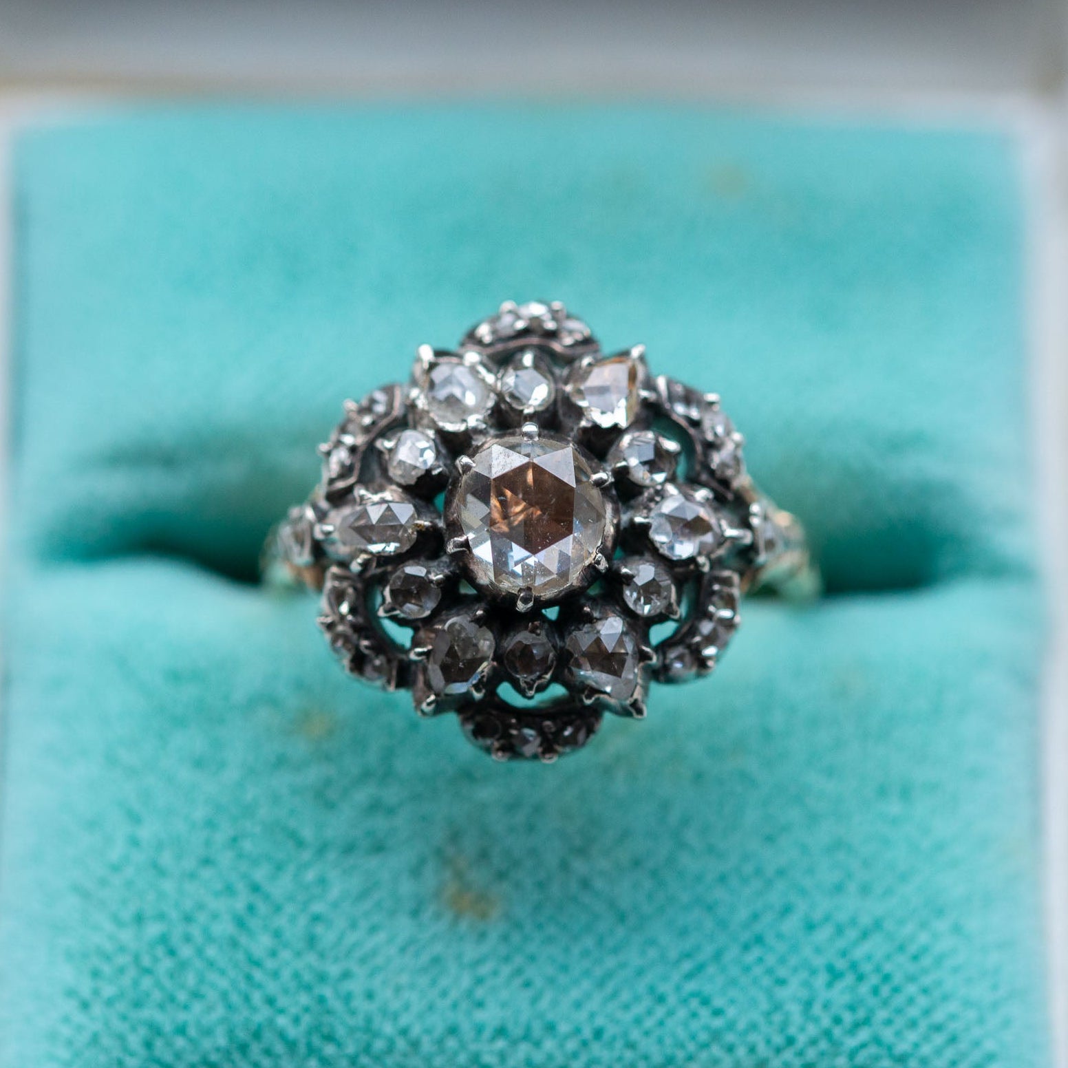 Rosecut Diamond Entourage Ring