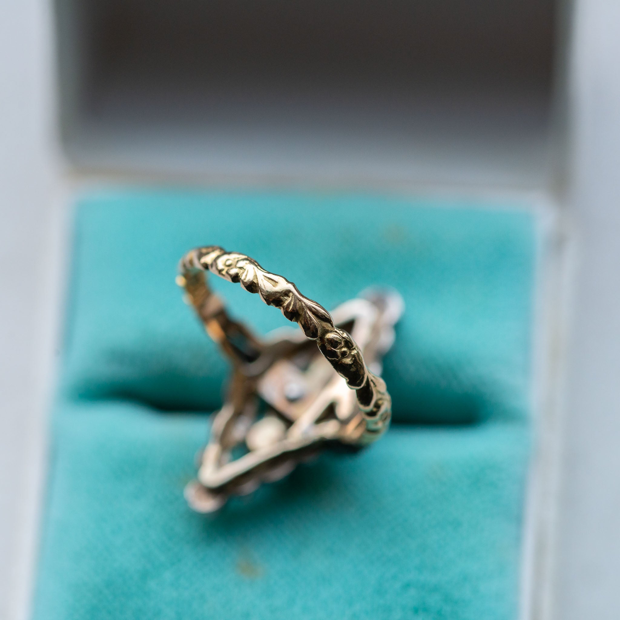 Marquise Rosecut Diamond Ring - Antique Castle Rings