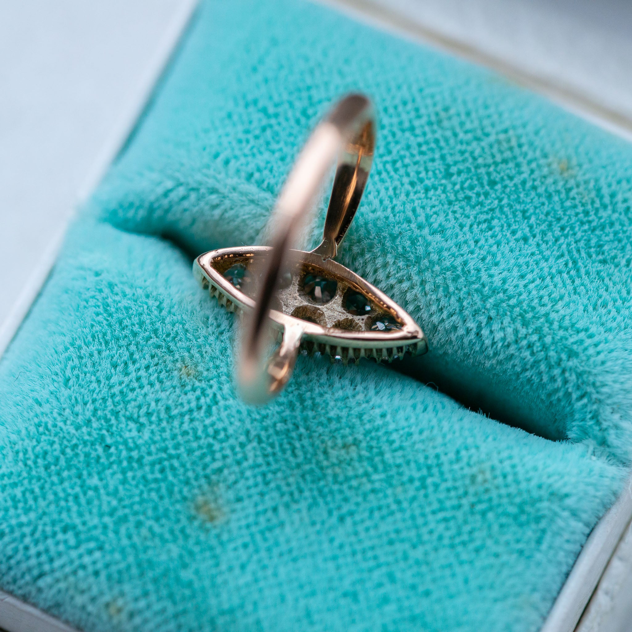 Antique Diamond Navette Ring - Antique Castle Rings