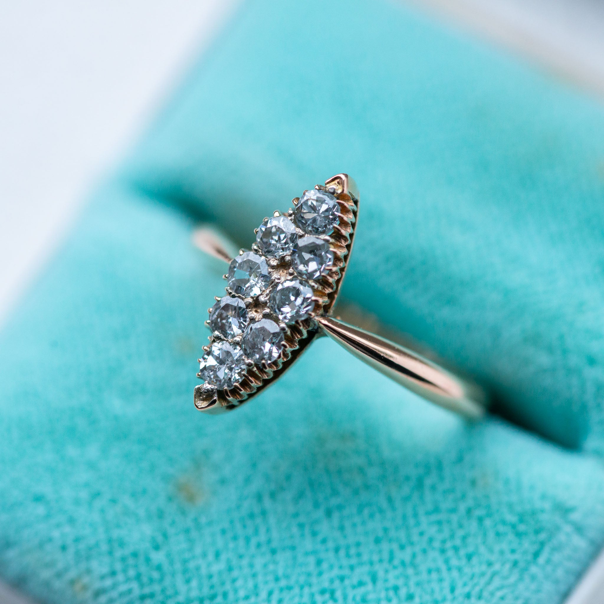 Antique Diamond Navette Ring - Antique Castle Rings