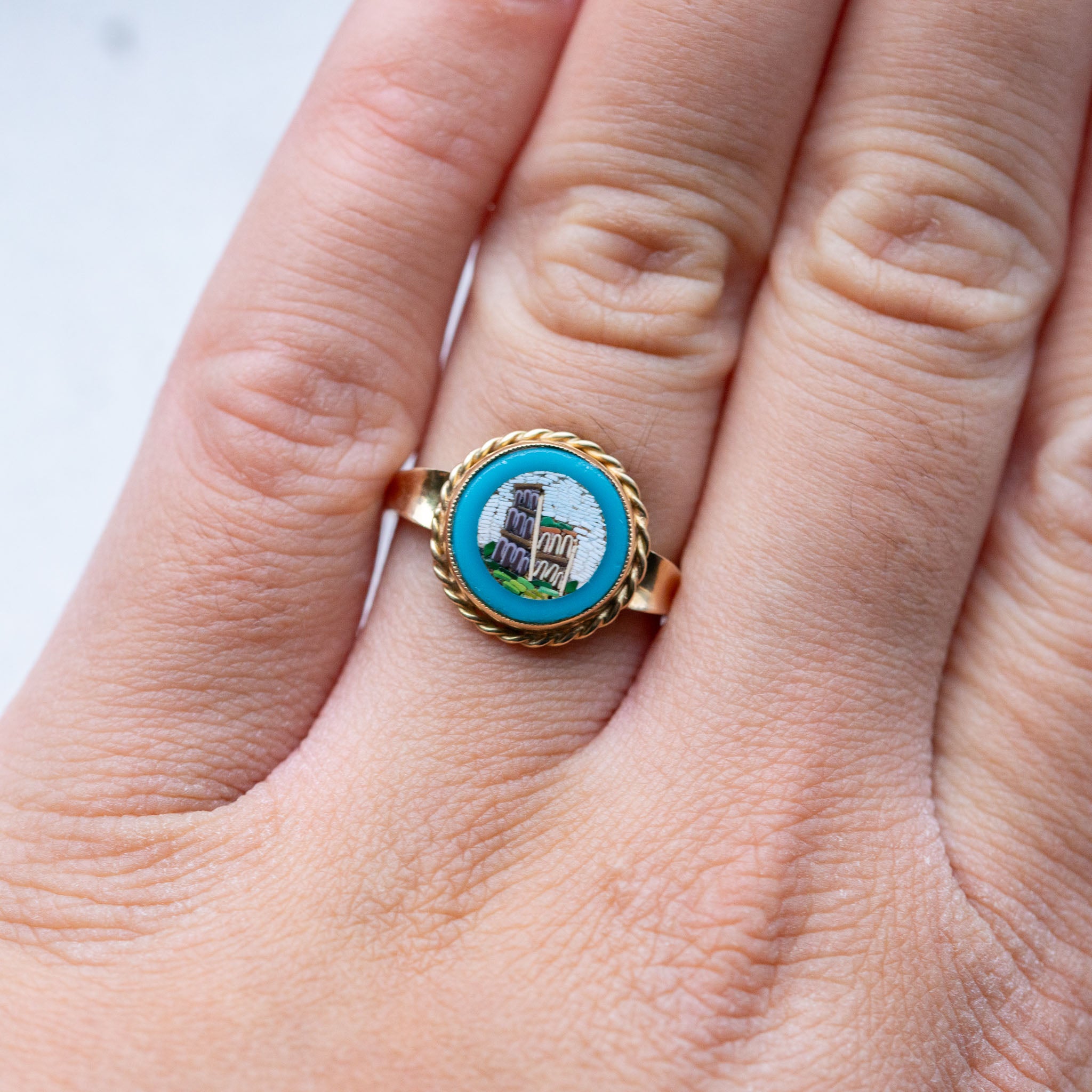 Colosseum Micromosaic Ring - Antique Castle Rings