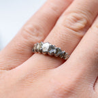 Georgian Rosecut Diamond Half Hoop Ring - LUXORIA VITA