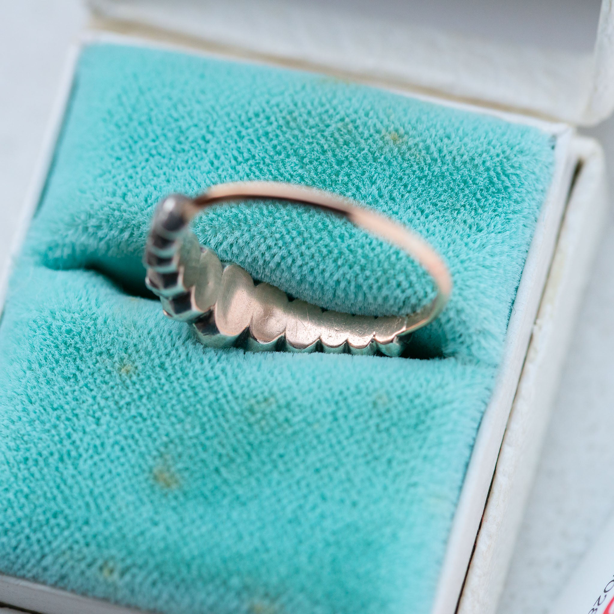 Georgian Rosecut Diamond Half Hoop Ring