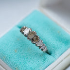 Georgian Rosecut Diamond Half Hoop Ring - LUXORIA VITA