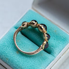 Antique Garnet Half Hoop Ring - LUXORIA VITA