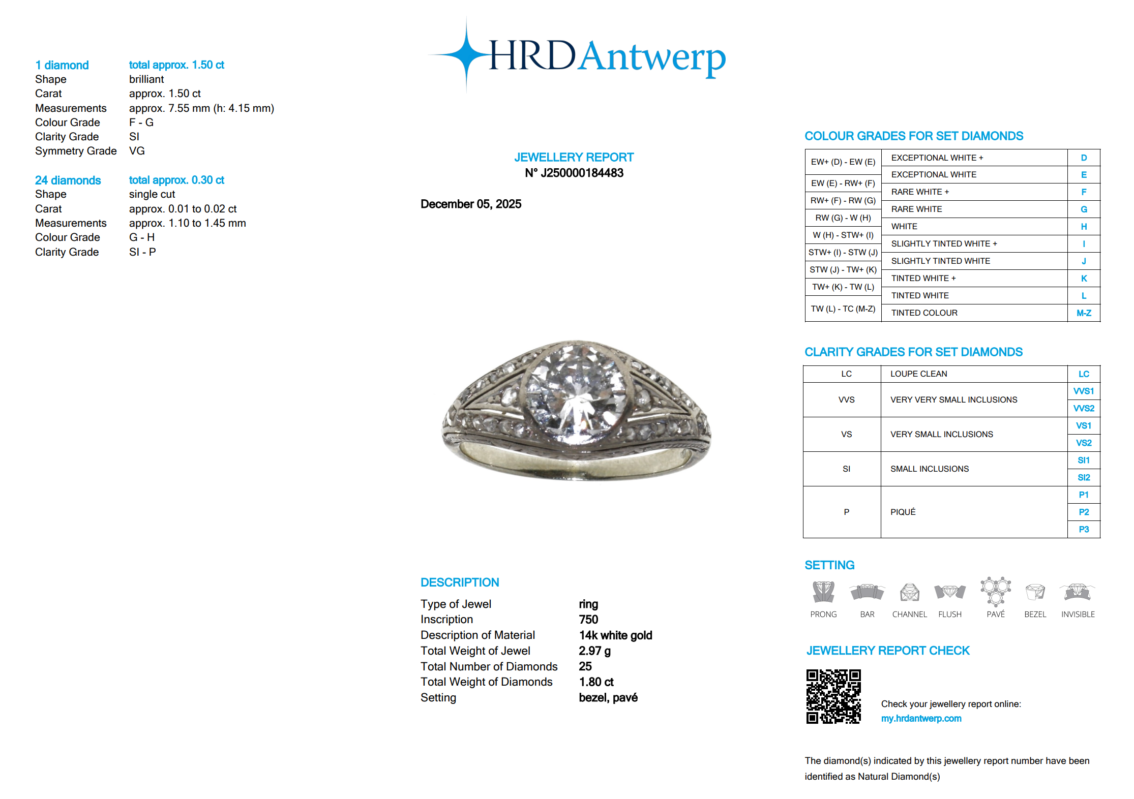 Art Deco 1.80ct Solitaire Diamond Ring - LUXORIA VITA