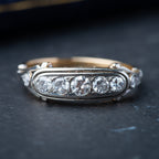 Art Deco Five Stone Diamond Ring - LUXORIA VITA
