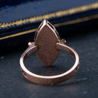 Vintage Diamond Ruby Navette Ring - LUXORIA VITA