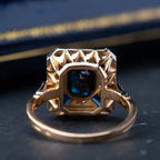 Vintage 18K Gold Sapphire Diamond Ring - LUXORIA VITA
