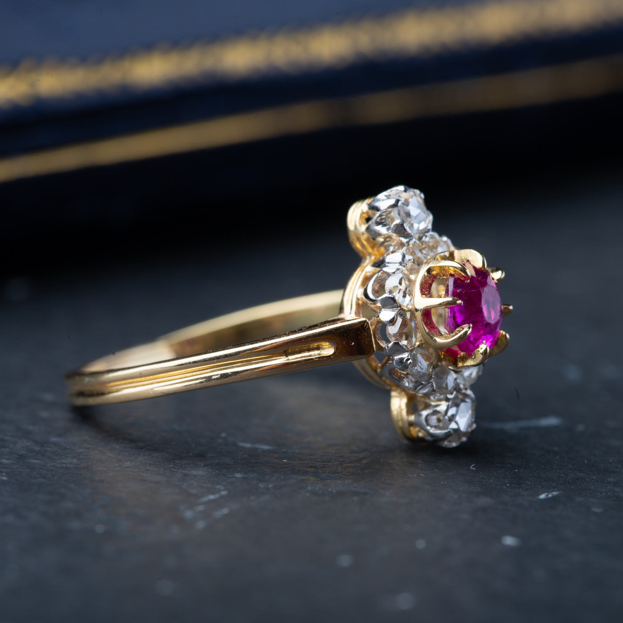 Antique Ruby Diamond Ring - Luxoria Vita