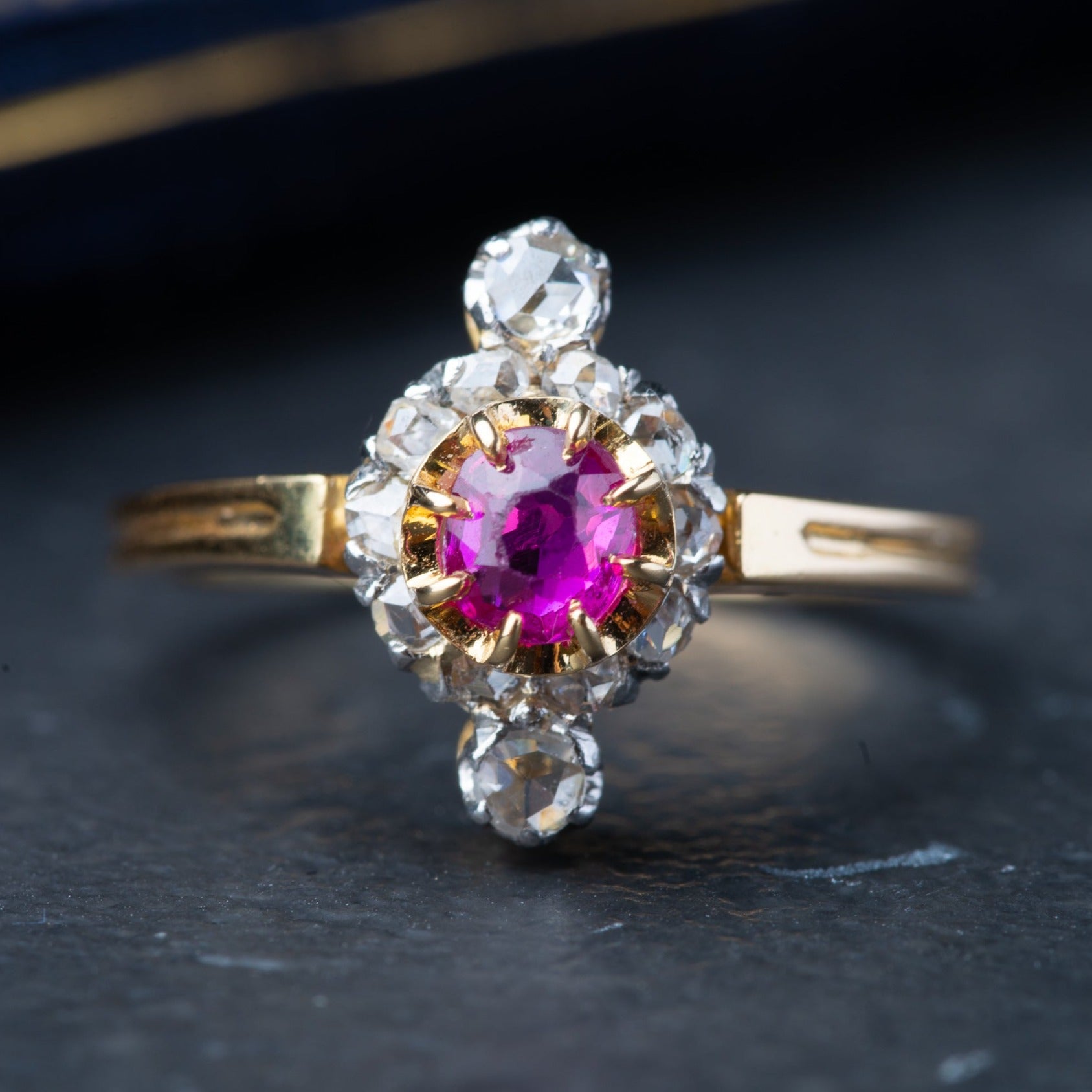 Antique Ruby Diamond Ring - Luxoria Vita