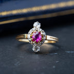 Antique Ruby Diamond Ring - LUXORIA VITA
