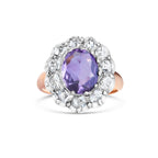Victorian Amethyst Rosecut Diamond Ring - LUXORIA VITA