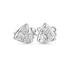 Modern Diamond Triangle Studs - LUXORIA VITA