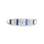 Art Deco Sapphire Diamond Ring - LUXORIA VITA