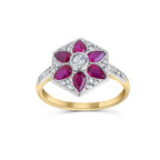 Art Deco Ruby Diamond Ring - LUXORIA VITA