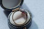 Art Deco Ruby Diamond Ring - LUXORIA VITA