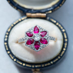 Art Deco Ruby Diamond Ring - LUXORIA VITA