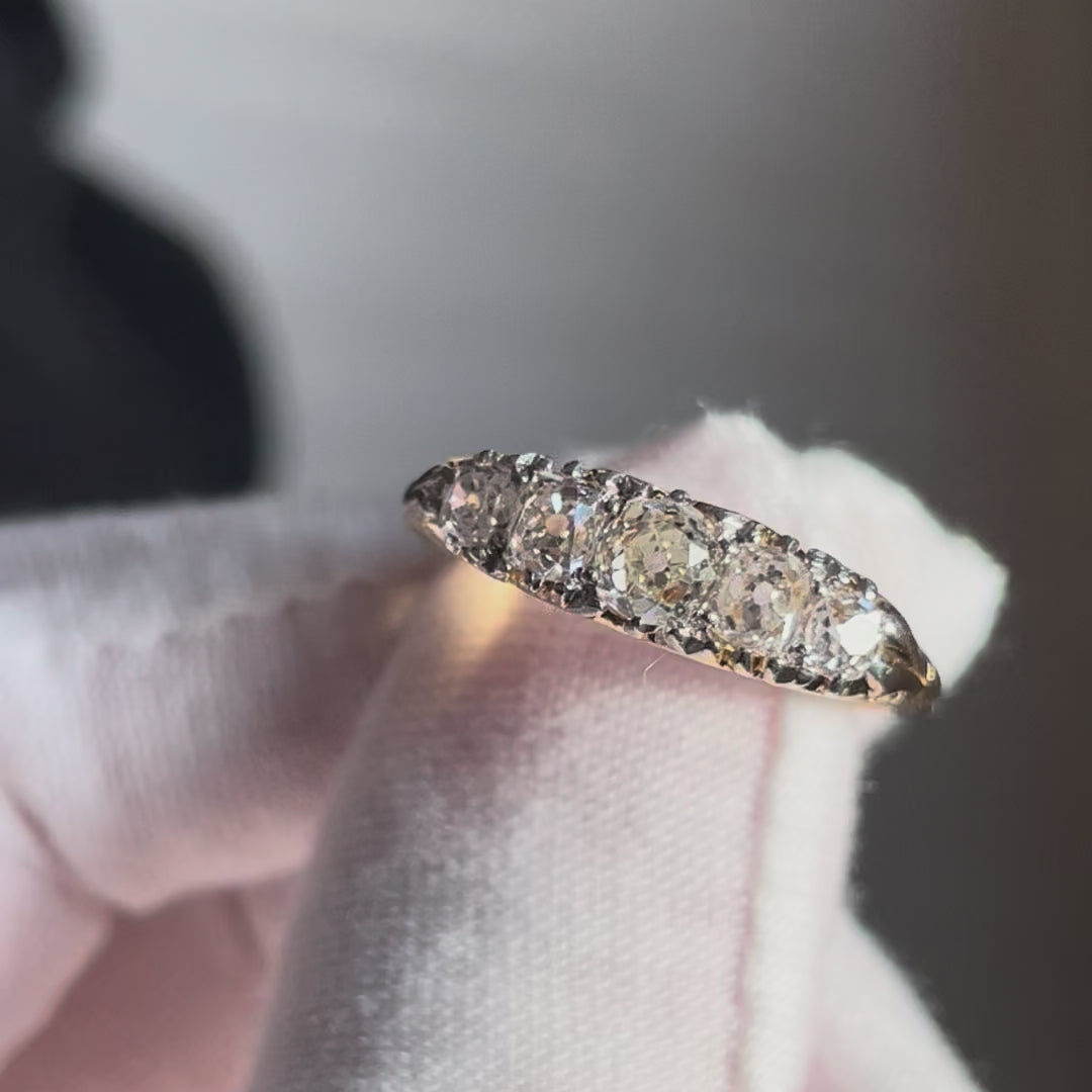 Victorian 1.00ct Oldmine Cut Diamond Ring |||