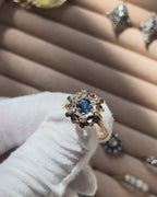 Vintage Saffier Diamanten Ring