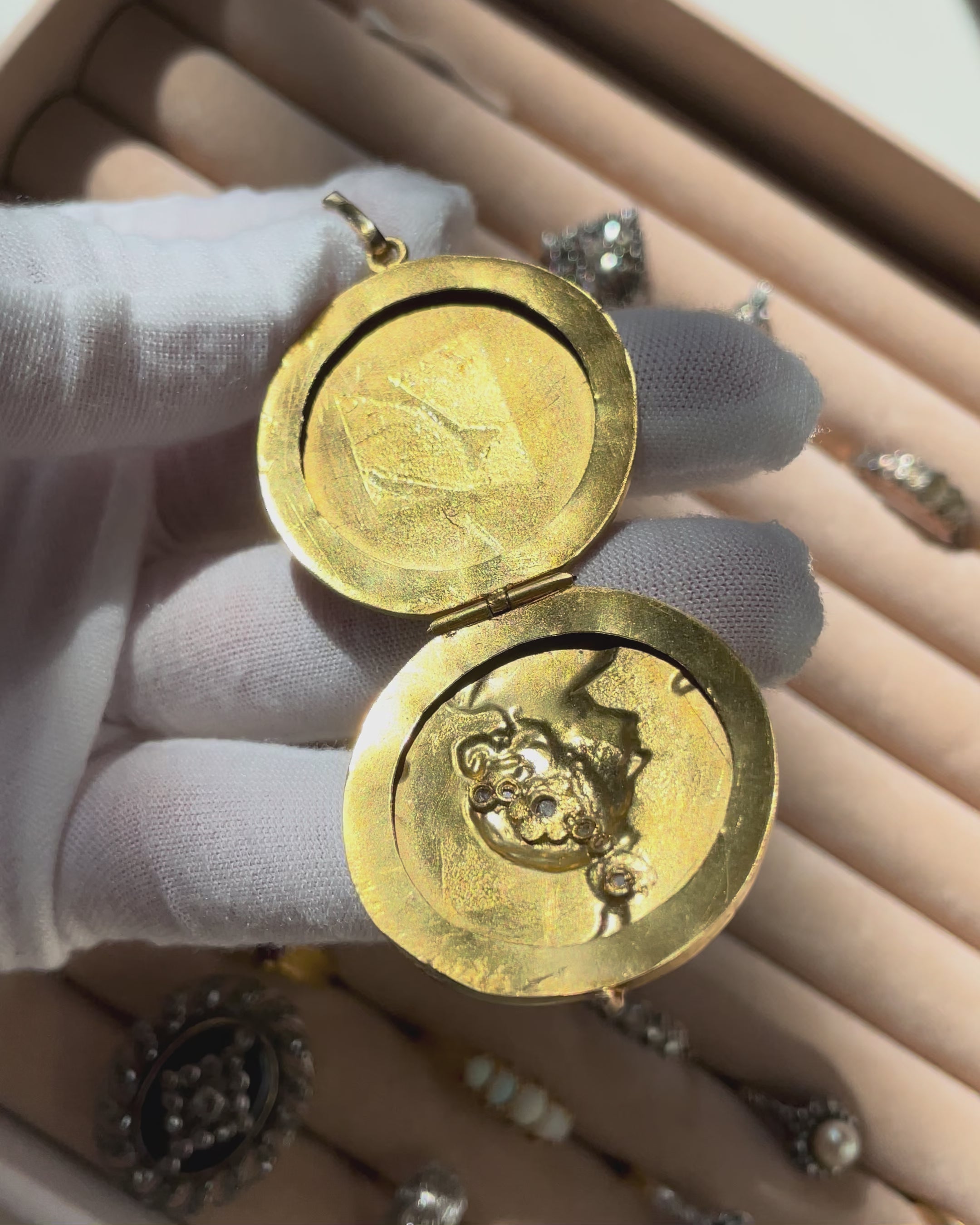 Art Nouveau High Carat Lady Locket