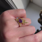 Vintage Asymmetrische Saffieren Ring