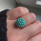 Vintage turkooizen bombee ring