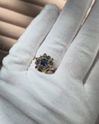 Vintage Saffier Diamanten Ring