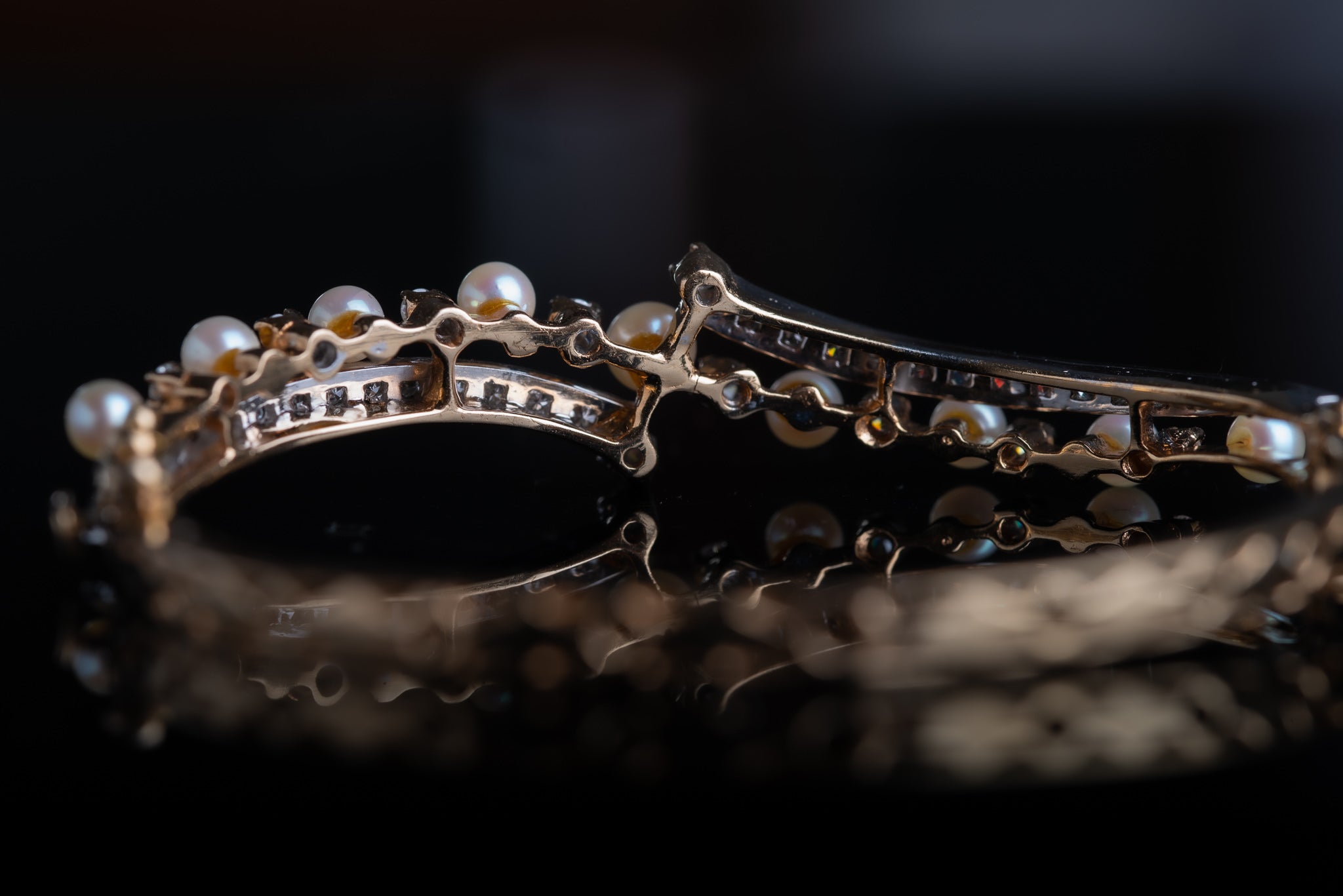 DESIGNER Vintage Pearl & Diamond Bracelet Jack Gutschneider - LUXORIA VITA