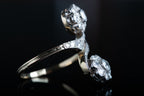 Edwardian Statement Floral Toi & Moi Diamond Ring - LUXORIA VITA