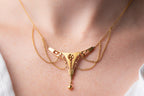 Art Nouveau Floral Lavalier Necklace - LUXORIA VITA