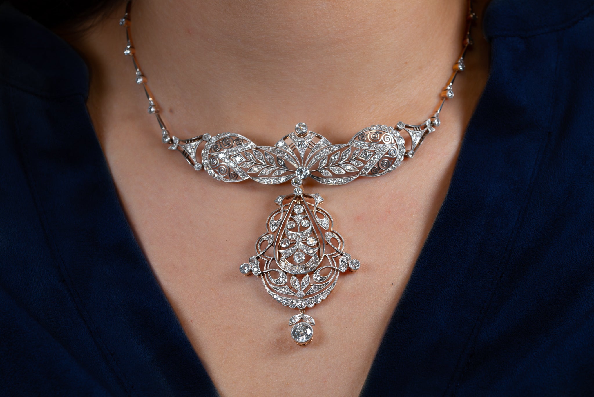 Day & Night Art Deco 9.00ct Diamond Necklace - LUXORIA VITA